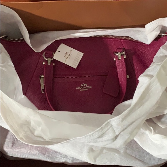 Coach Handbags - NWT COACH Pebble Prairie Satchel - Fuschia